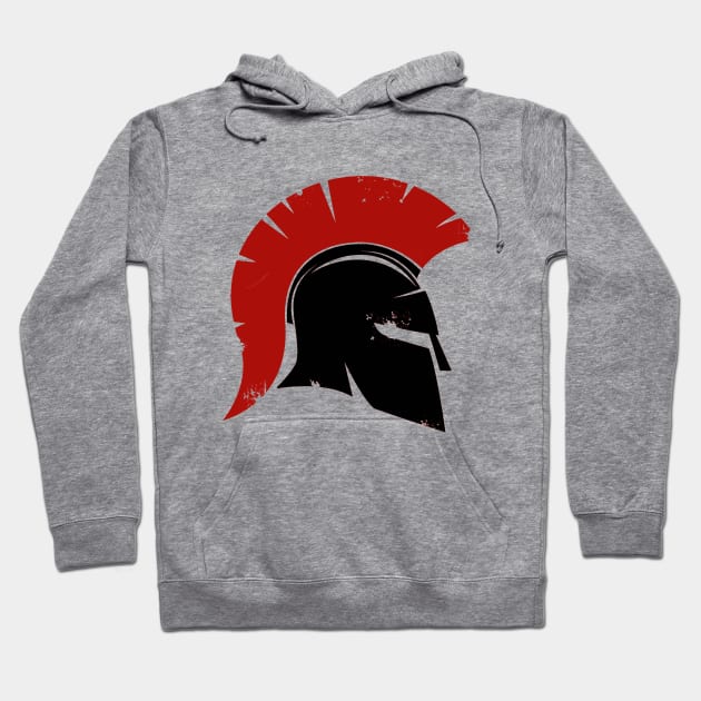 Spartan Greek Corinthian Helmet Hoodie by AgemaApparel